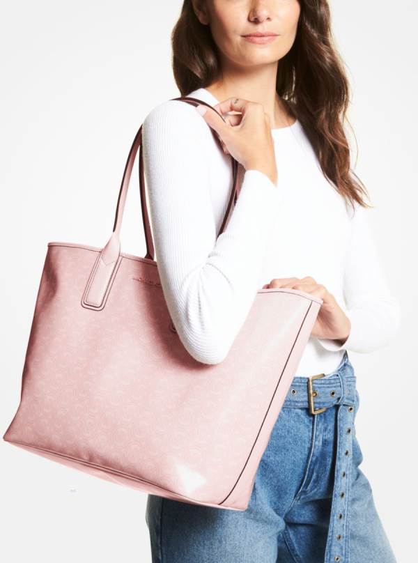 Damske Prenosná Taška Michael Kors Jodie Large Logo Jacquard Ruzove - Kabelky Michael Kors Sleva | BCHYA-7029